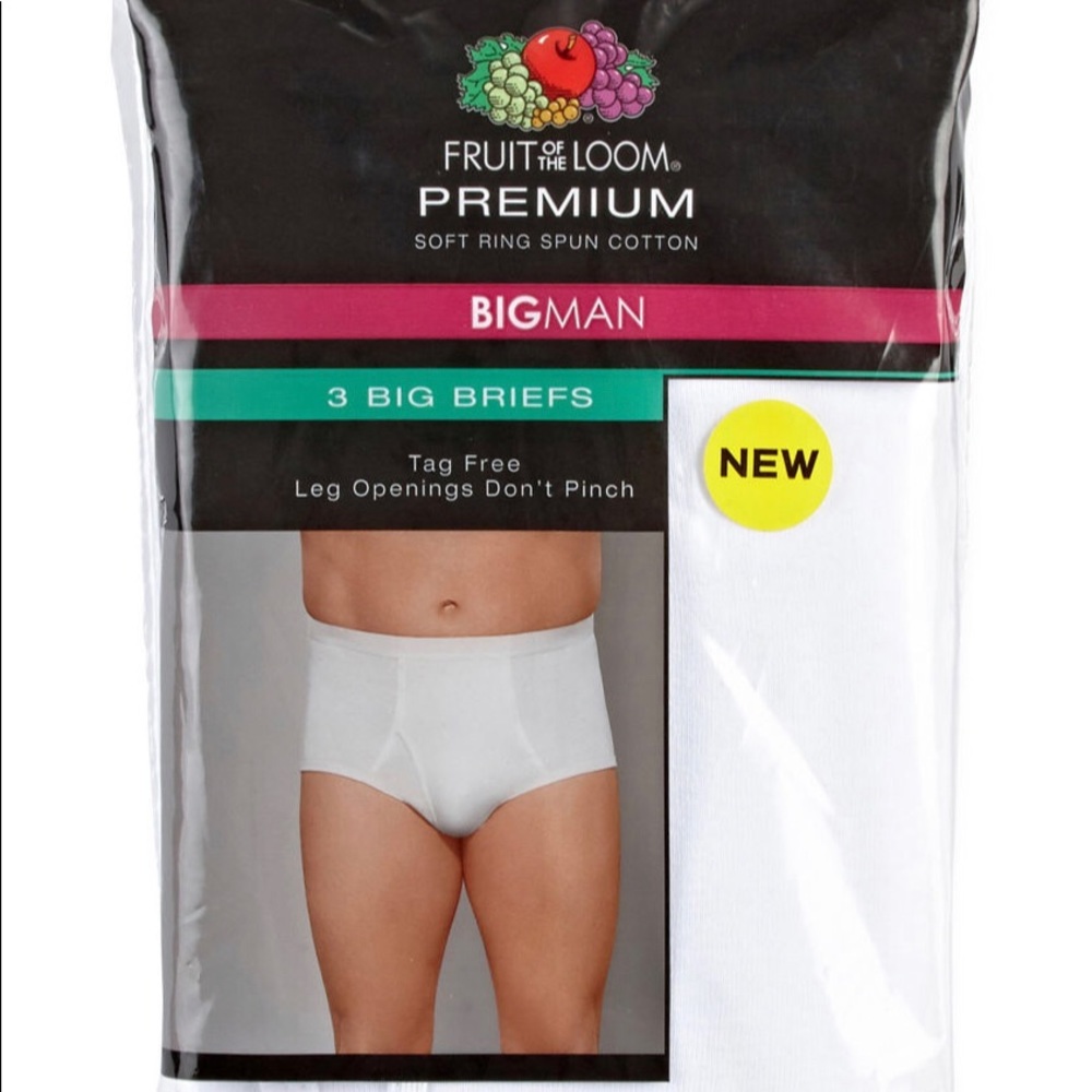 Fruit of The Loom BigMan Premium Briefs pack of 3